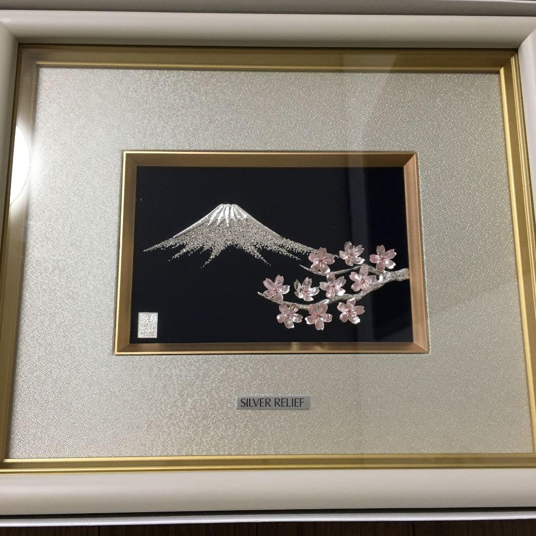 純銀製　貴金属画