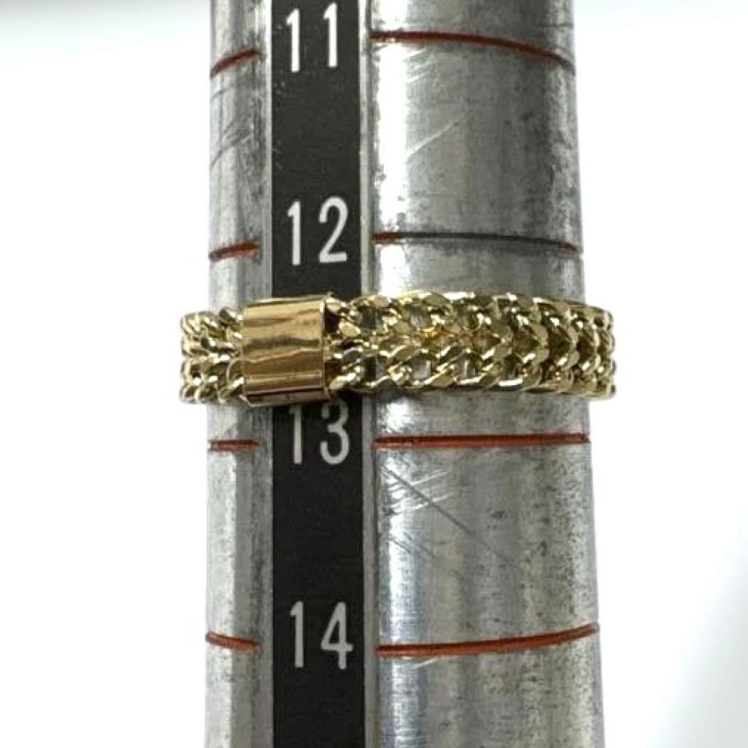 【ほぼ未使用品】K18 ビスマルク チェーンリング 喜平 大　L&Co.