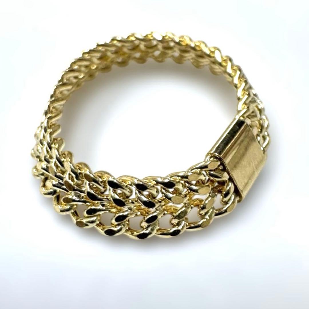 【ほぼ未使用品】K18 ビスマルク チェーンリング 喜平 大　L&Co.