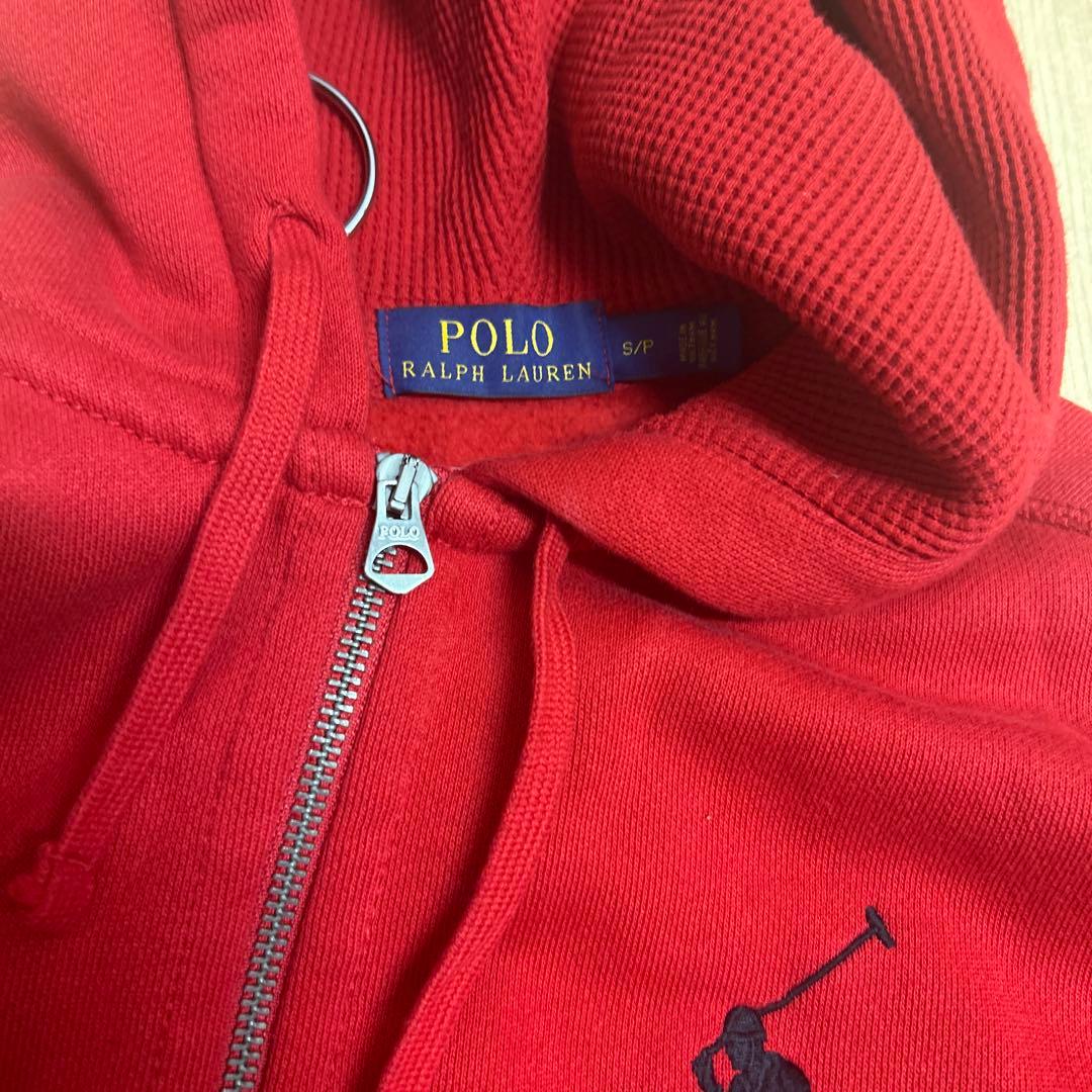 Polo Ralph Lauren 赤 フルジップパーカー ビックポニー