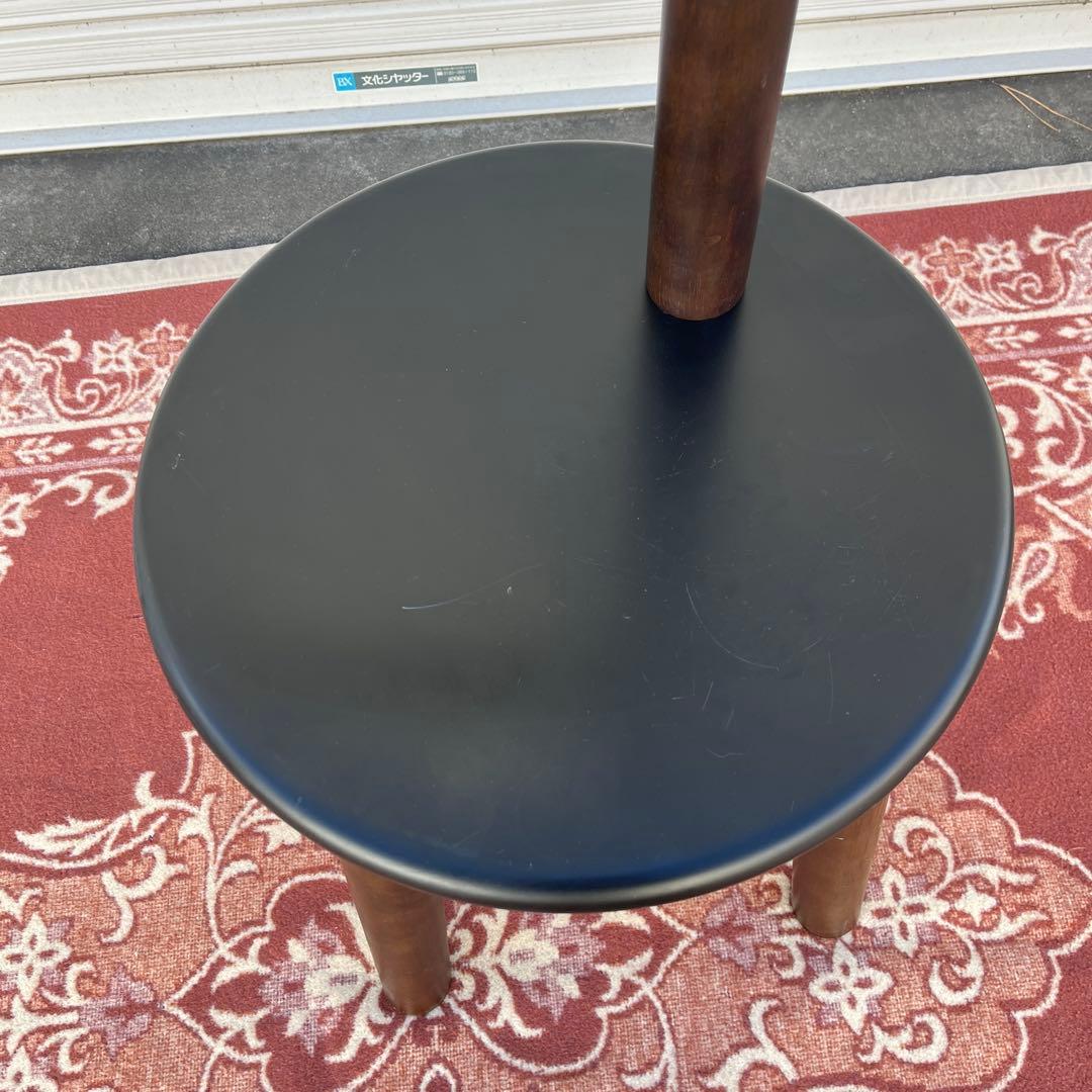 umbra アンブラ ◾️スツール付き 木製ポールハンガー 黒ブラック