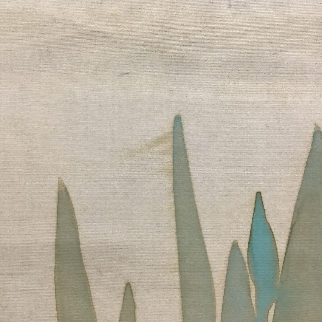 K茶道具　掛軸　杜若(かきつばた)　小寺雲洞作(明治ー昭和)共箱　S1014KJ