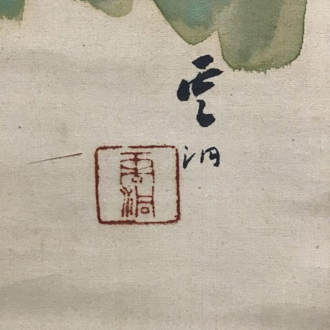 K茶道具　掛軸　杜若(かきつばた)　小寺雲洞作(明治ー昭和)共箱　S1014KJ