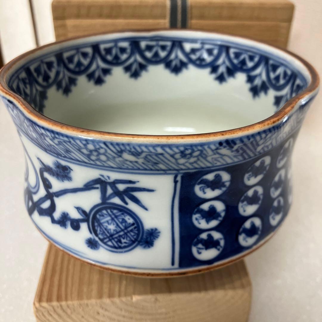 茶道具　茶碗　青華　茶碗￼　和峰　造　N8AEC