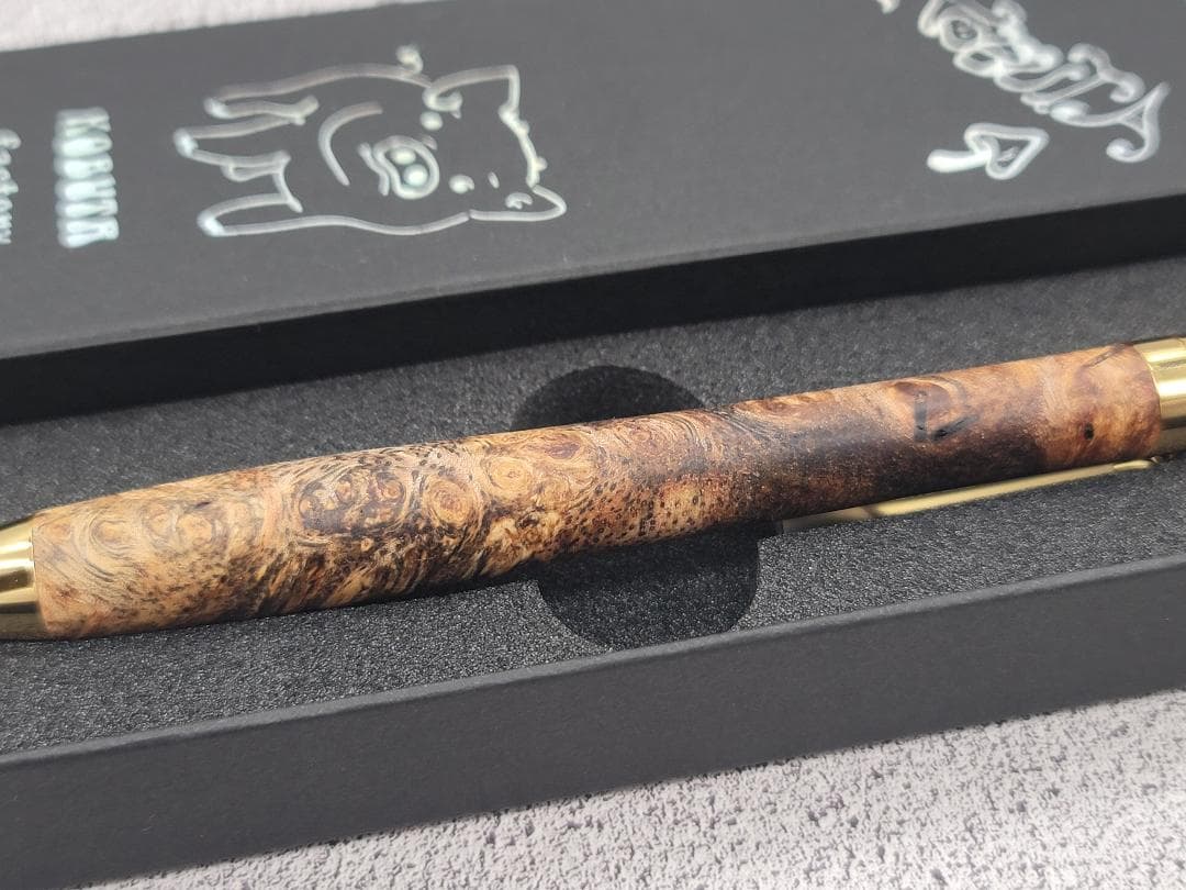 新品　こぶた工房　極上花梨瘤　スタビ　金金具　シャープペンシル0.5