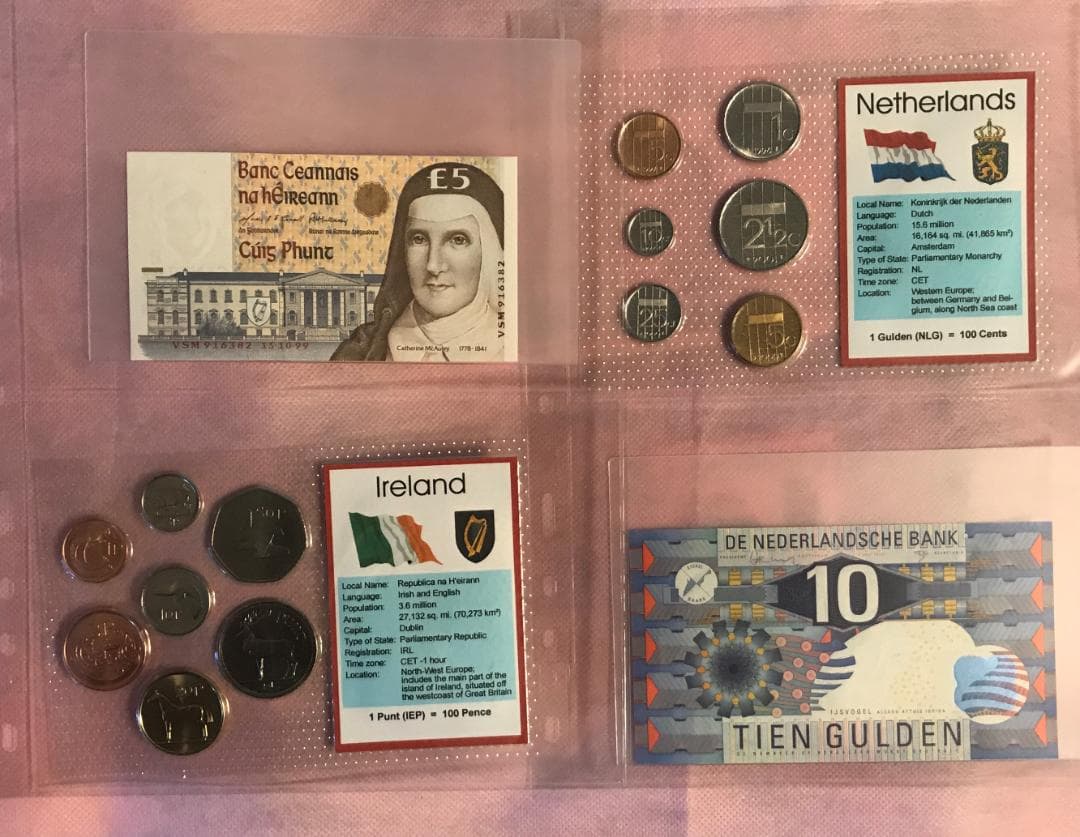 ユーロ通貨導入前の12ヵ国の貨幣セット 泰星株式会社