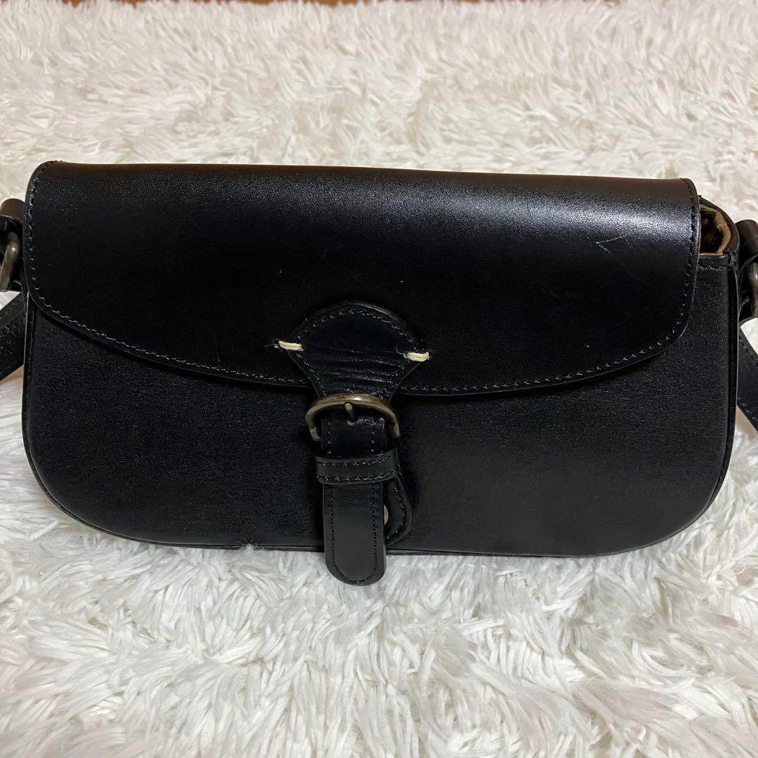 極美品 Dakota ミニショルダーバッグ レザー 黒