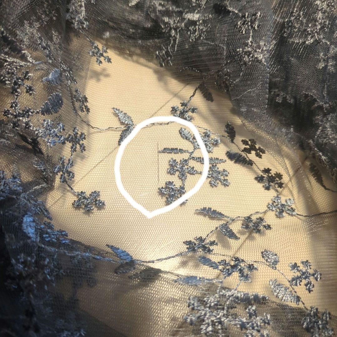 niana ニアナ オーガンジーパフスリーブ刺繍レース S 結婚式