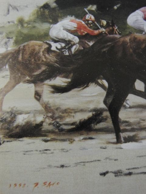 佐藤照雄、【疾走】、希少な額装用画集より、新品額装付