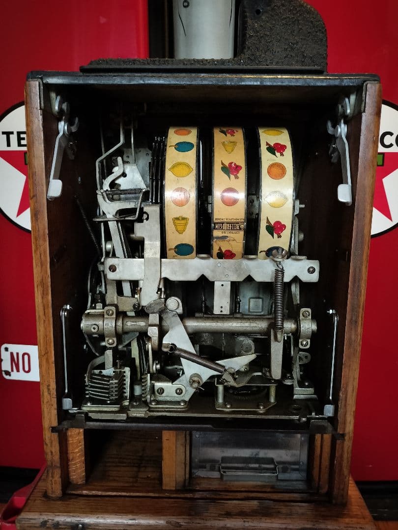 アメリカ スロットマシン 本物 アメリカンアンティーク ガレージ スロット 完動