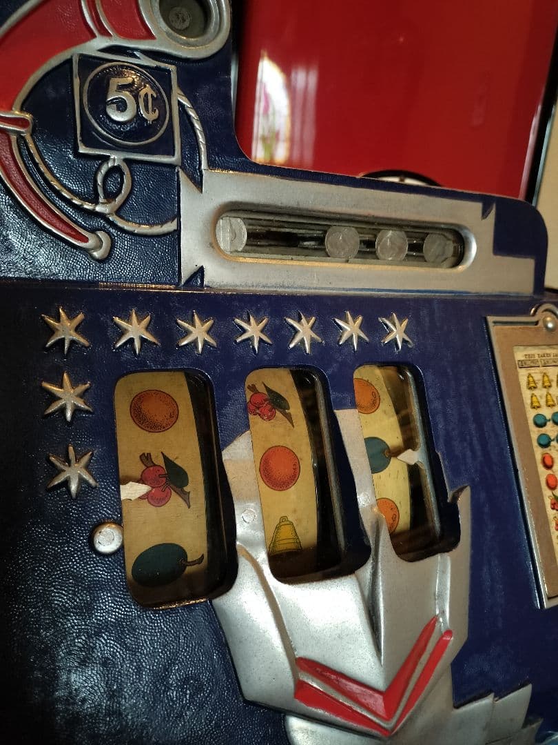 アメリカ スロットマシン 本物 アメリカンアンティーク ガレージ スロット 完動