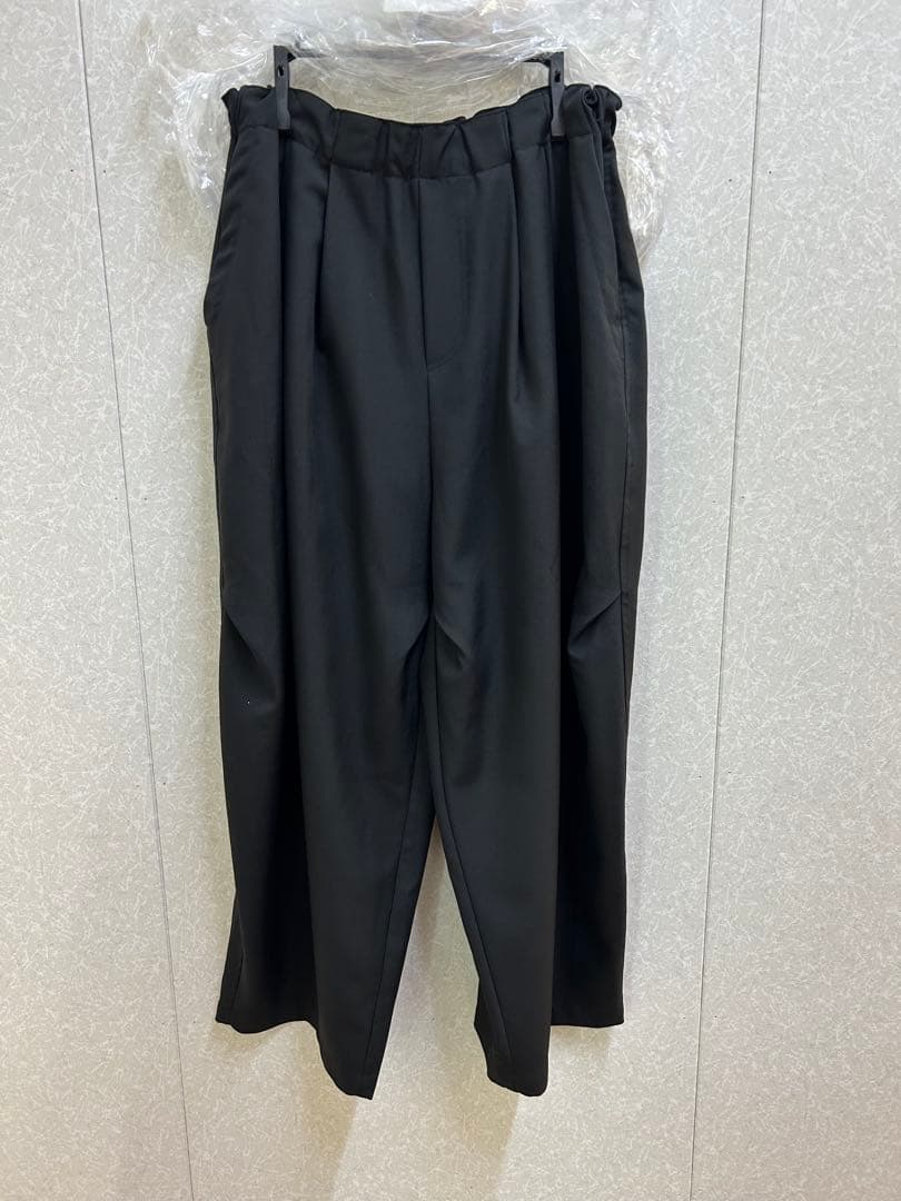 mizuiro ind ワイドカーゴパンツ イージーパンツ　ブラック