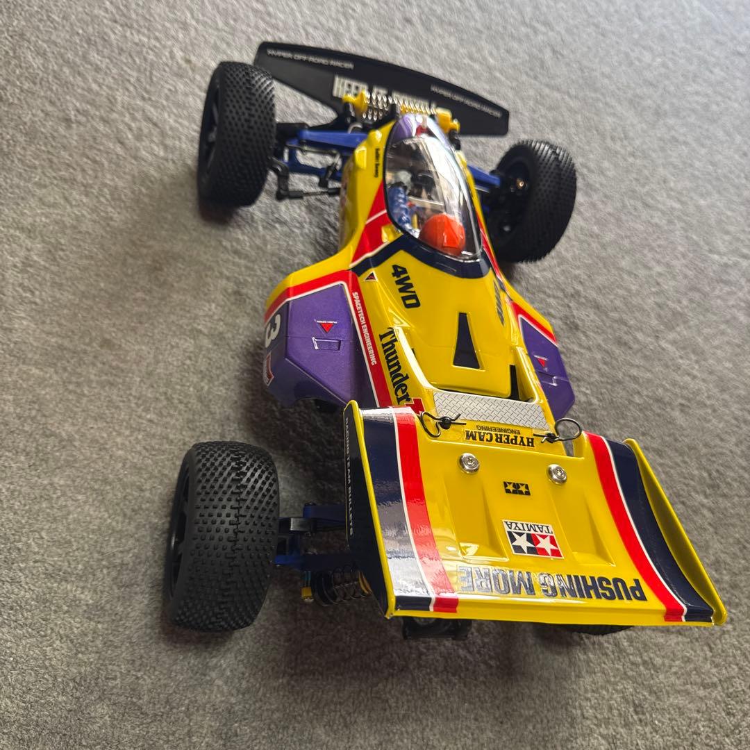 ほぼ新品未走行！タミヤサンダーショット4WDモーター・サーボ・ESC・OP装着車