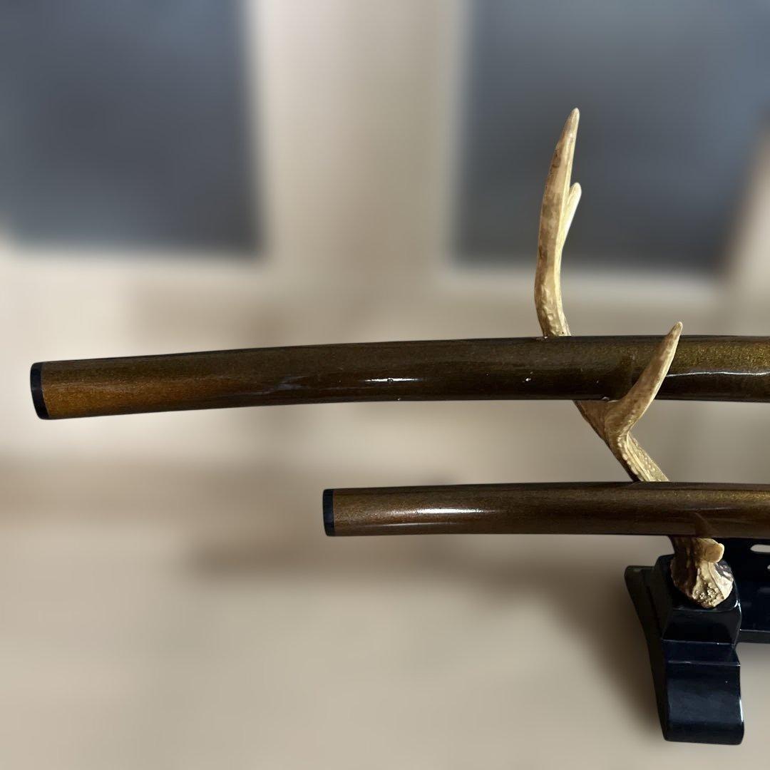 日本刀　模造刀　刀掛け　大小　太刀と脇差セット