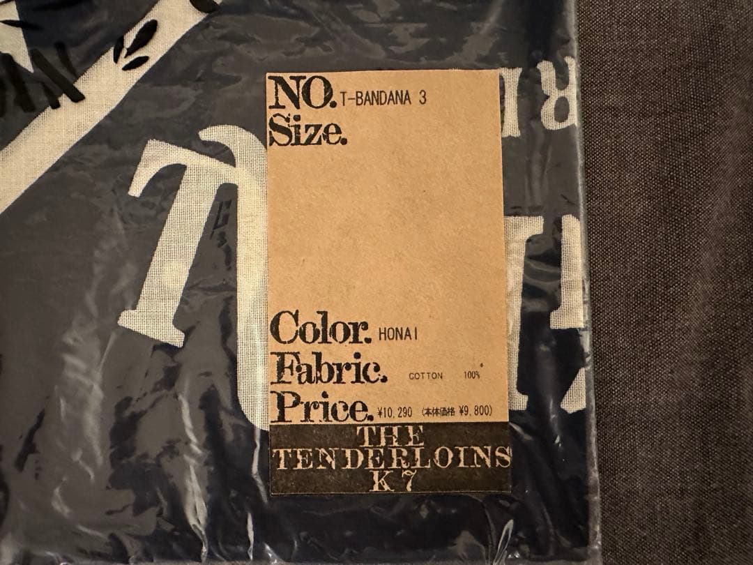 新品未使用 TENDERLOIN T-BANDANA 3 HONAI
