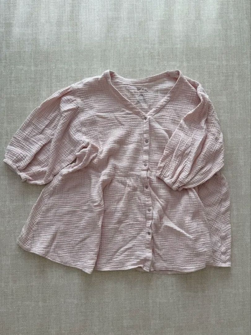 【今だけ】ジェラートピケ　薄ピンクコットン マタニティパジャマ