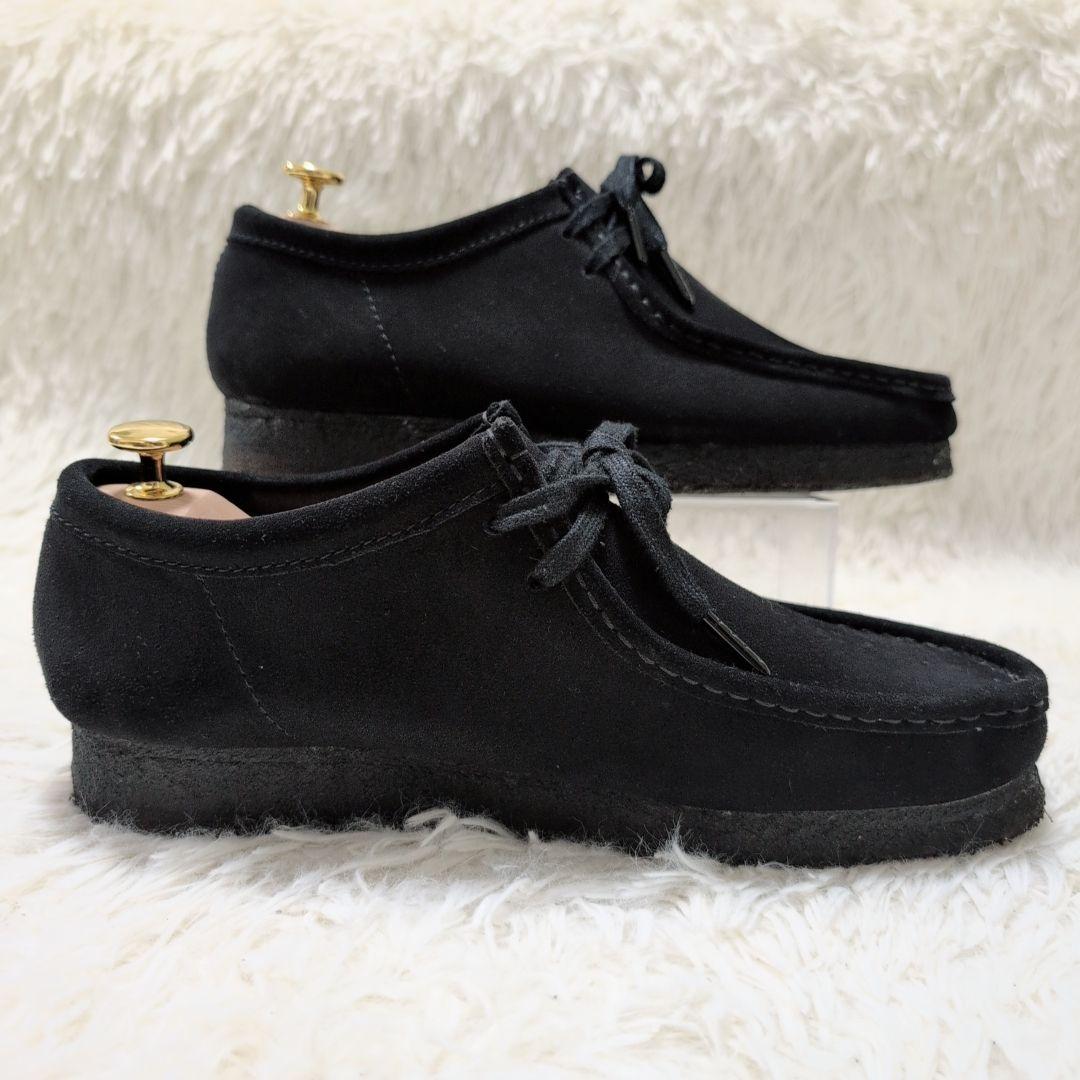 クラークス ワラビーブーツ スエード ブラック 25.5cm