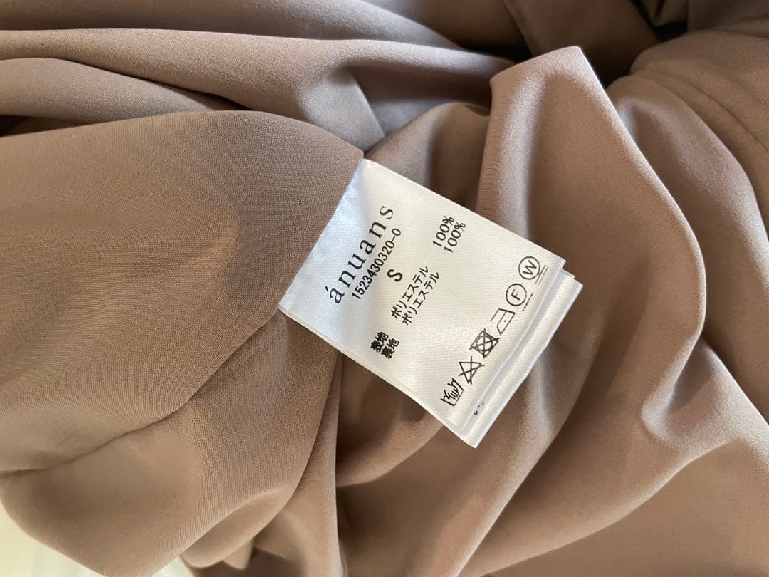 【極美品】anuans エンブロイダリーレースケープセットドレス （ベージュ）