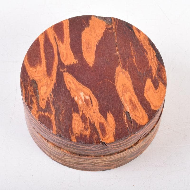 茶道具　宮下竹憲作　惺斎好写　波蒔絵　松皮丸香合　法谷文雅極め箱　V　8504