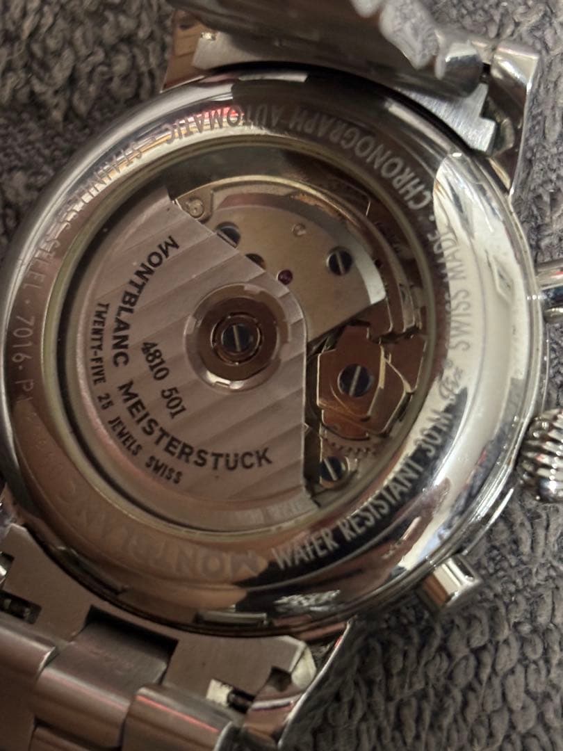 ■美品■MONTBLANC マイスターシュテック クロノ 自動巻■純正ブレス◾️