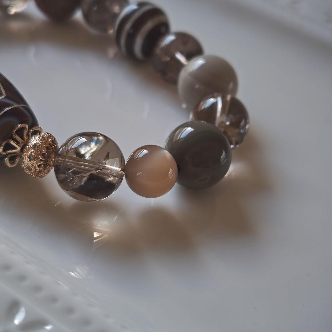専用です♡銀線✩財神天珠、線天珠、レインボースモーキー、サンムーン、阿拉善瑪瑙