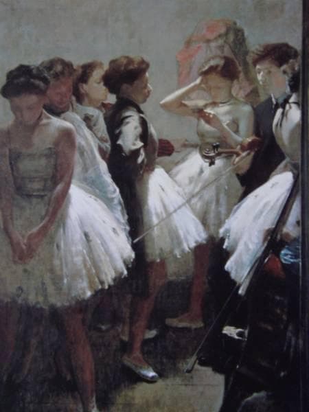 小磯良平、【練習場の踊り子達】、希少な限定額装用画集画、新品高級額 額装付