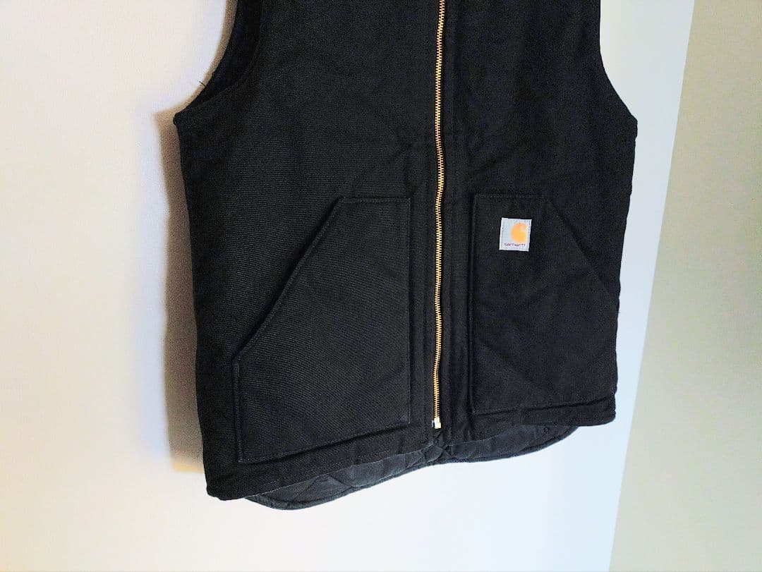 ❒Carhartt【ブラック 】ダックベスト USED美品✨ワンウォッシュ