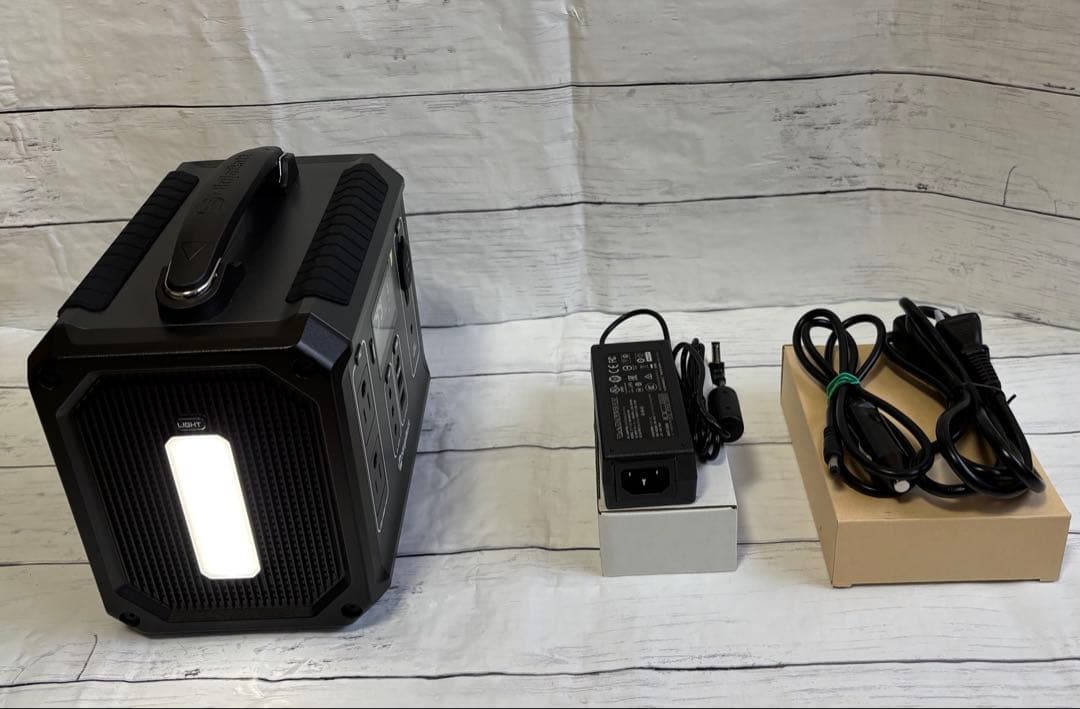 【美品NinjaBatt ポータブル電源】キャンプ・車中泊・防災に最適｜付属品