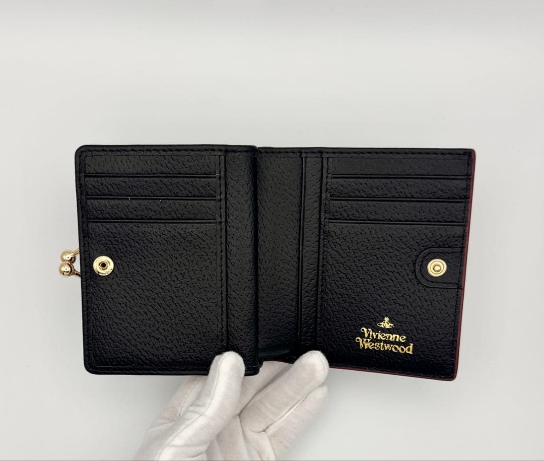 Vivienne Westwood がま口 二つ折り財布 黒 未使用