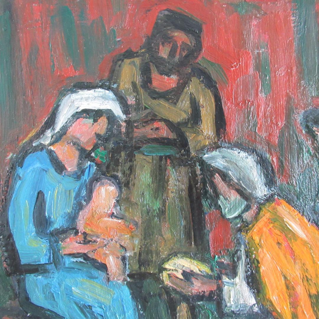 田中忠雄「捧げものをする東方から来た博士たち　1989」　P10号　神戸