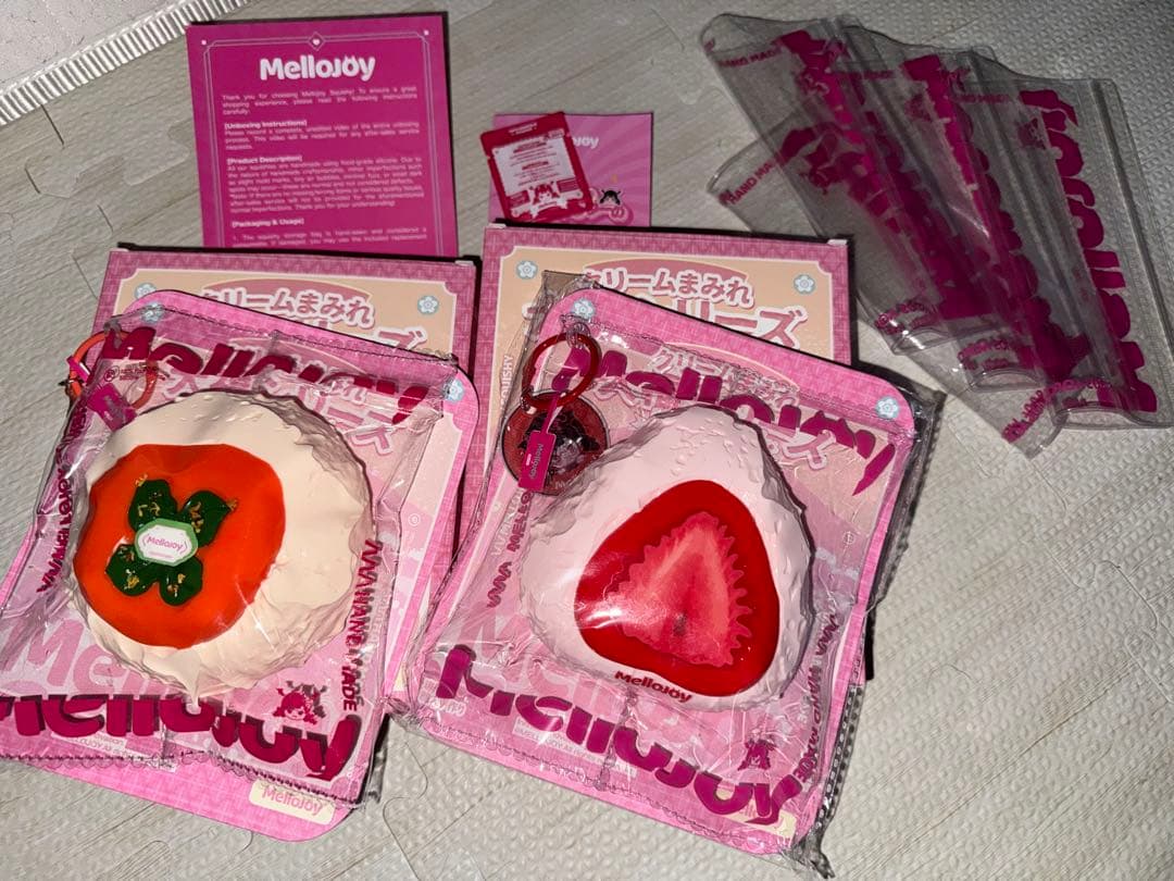 K*7様 MelloJoy スクイーズ 大福 【柿、いちご】 2個セット