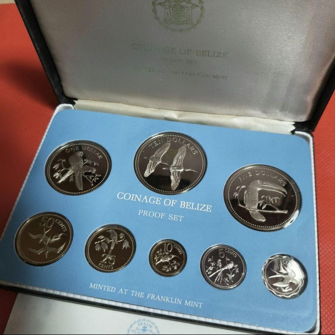 1979年　ベリーゼ国 貨幣 プルーフセット 鳥  フランクリンミント