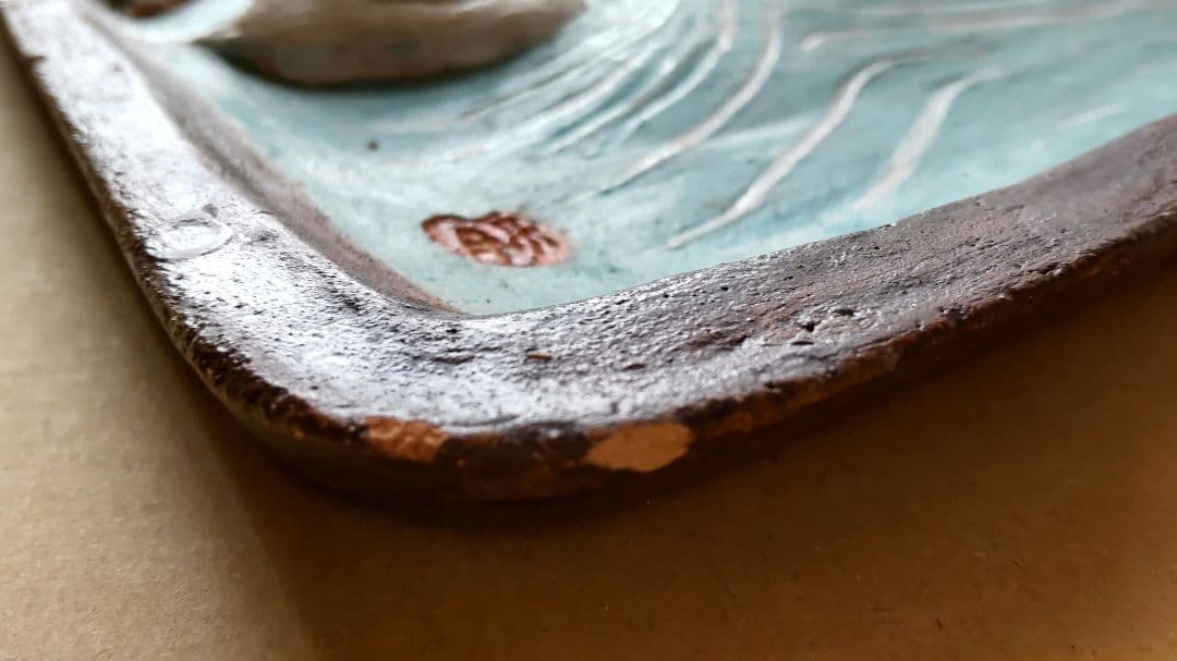 水月焼　飾り絵　白鳥