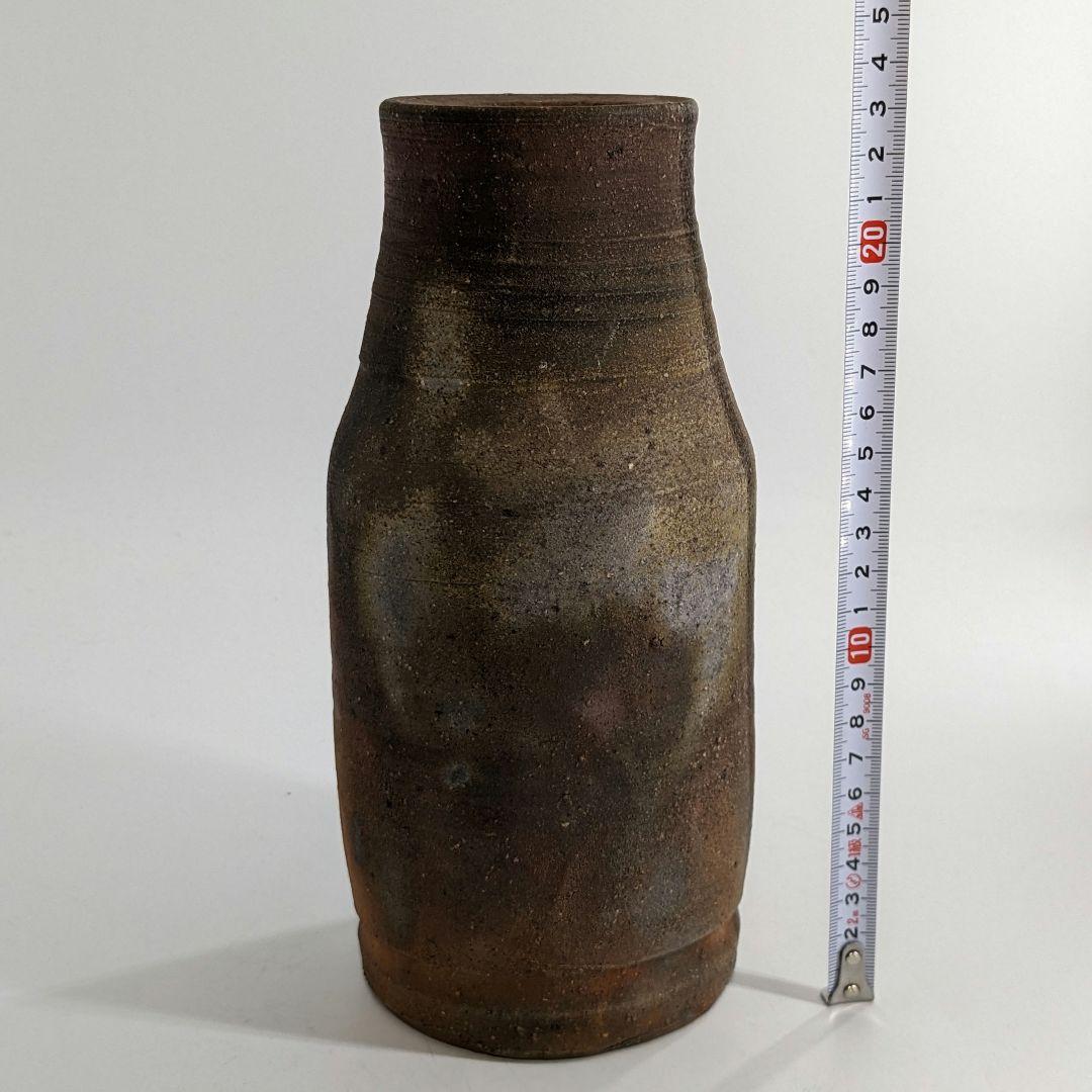 人間国宝 藤原雄 備前焼 花入 合箱栞 花器 フラワーベース 華道具 花瓶 花生