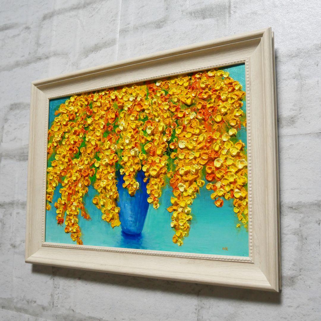 油絵 油彩 油彩画 絵 絵画【ミモザ】