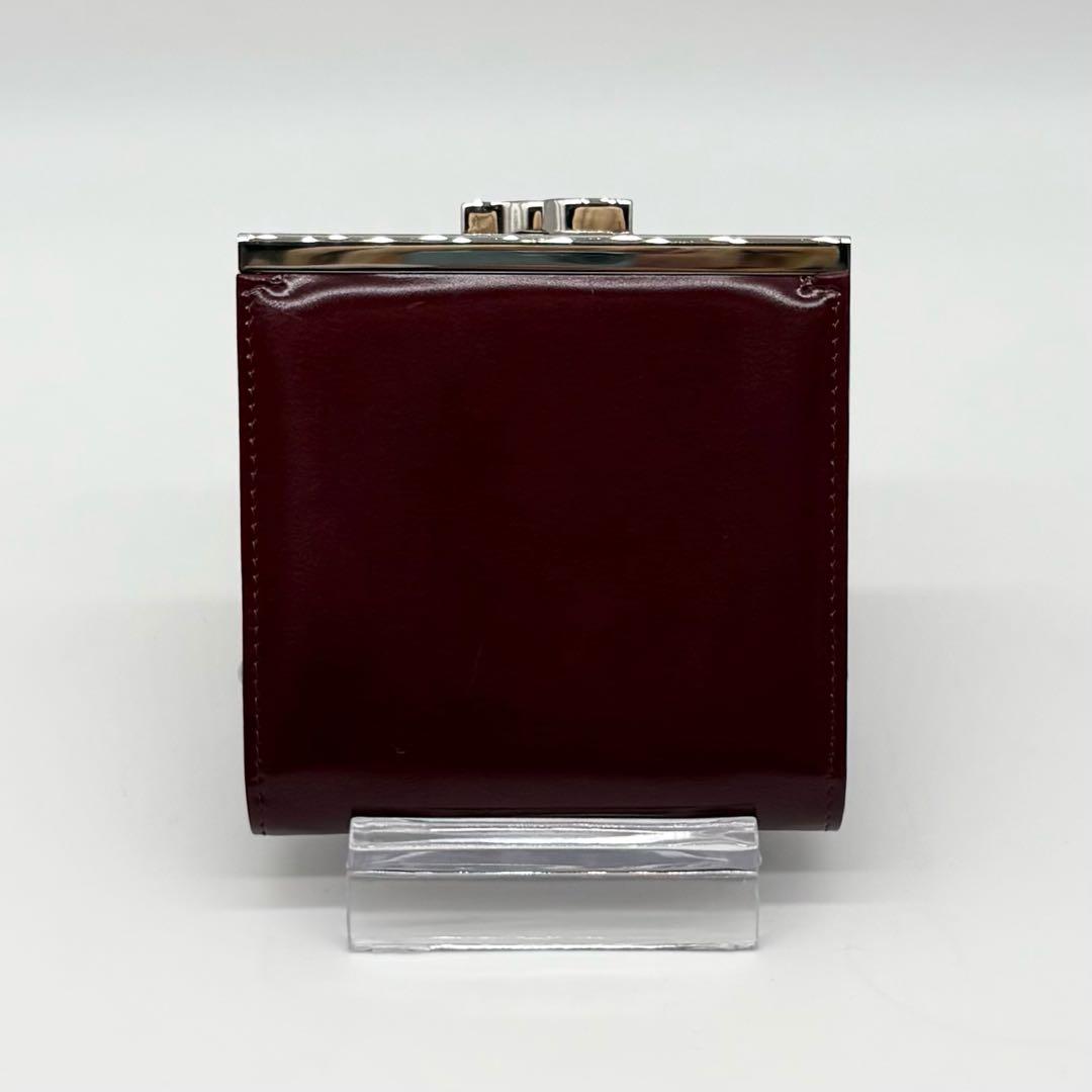 【美品】Cartier レザー 2つ折り財布 パンテール がま口 プレート ロゴ