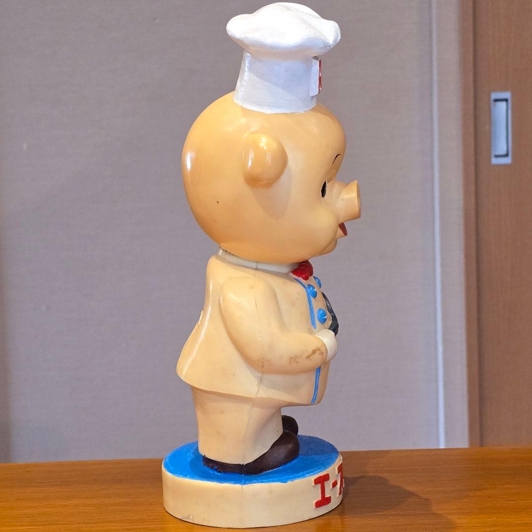 エースコック　店頭用　 豚　ぶた　ブタ　ソフビ　人形　初期型のレア　昭和