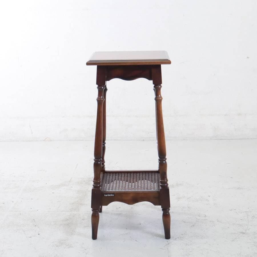 値下げ カリモク家具 コロニアル 花台 電話台 高さ70cm ブナ材 クラシカル