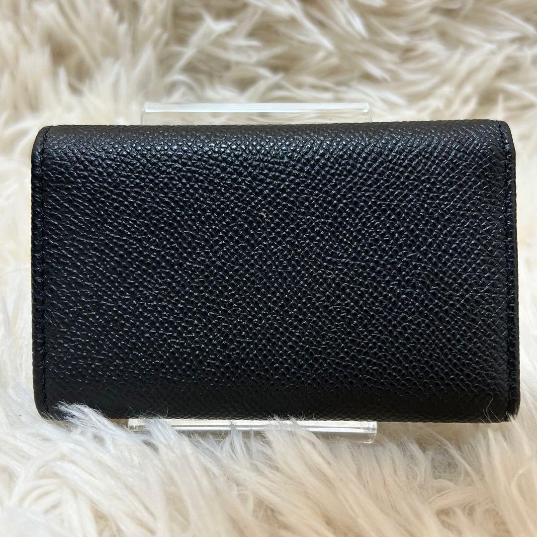 現行・極美品✨ブルガリ　6連キーケース　サークルロゴ　黒　RFIDタグ