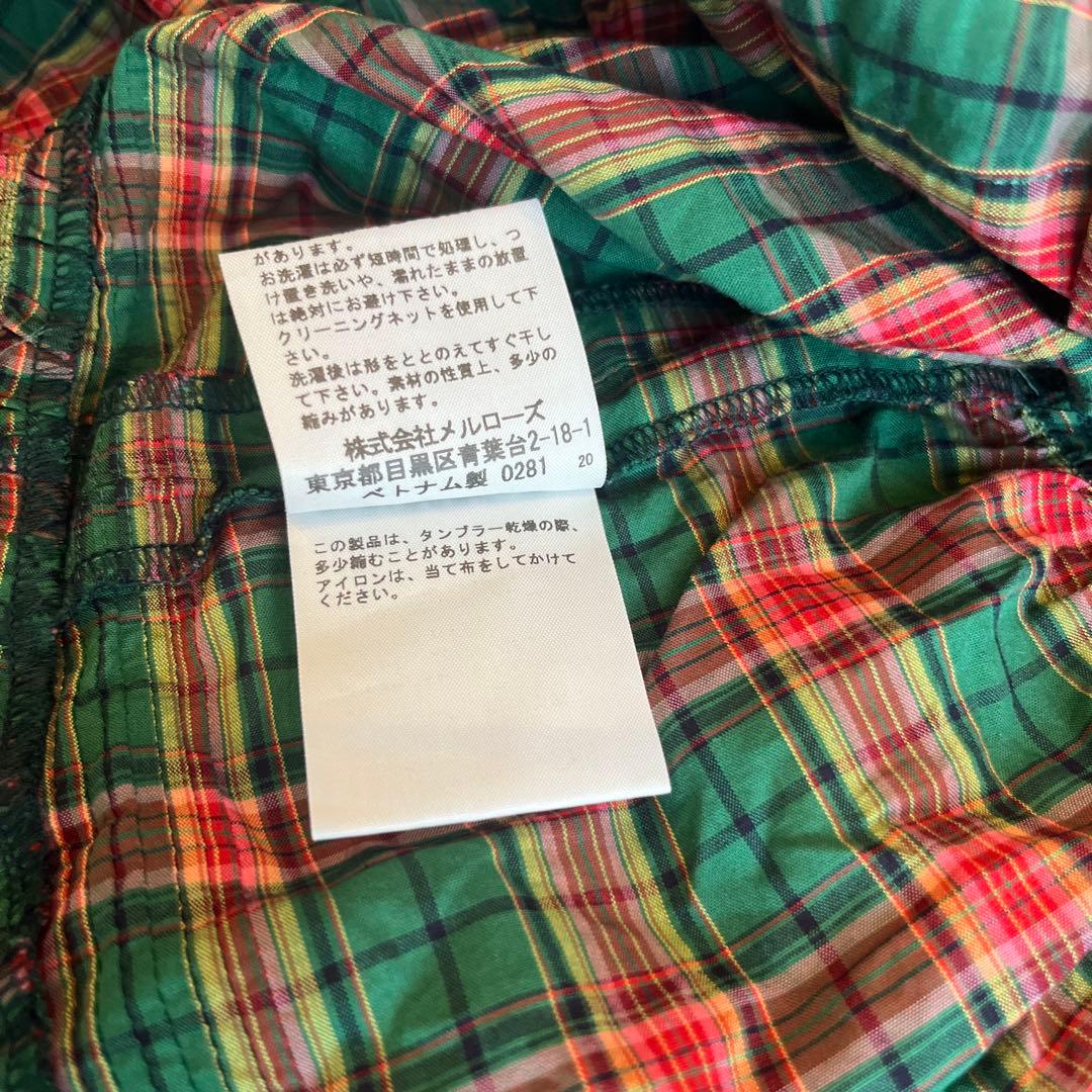 ピンクハウス　オリジナルタータンチェックスカート　フリル　スカート