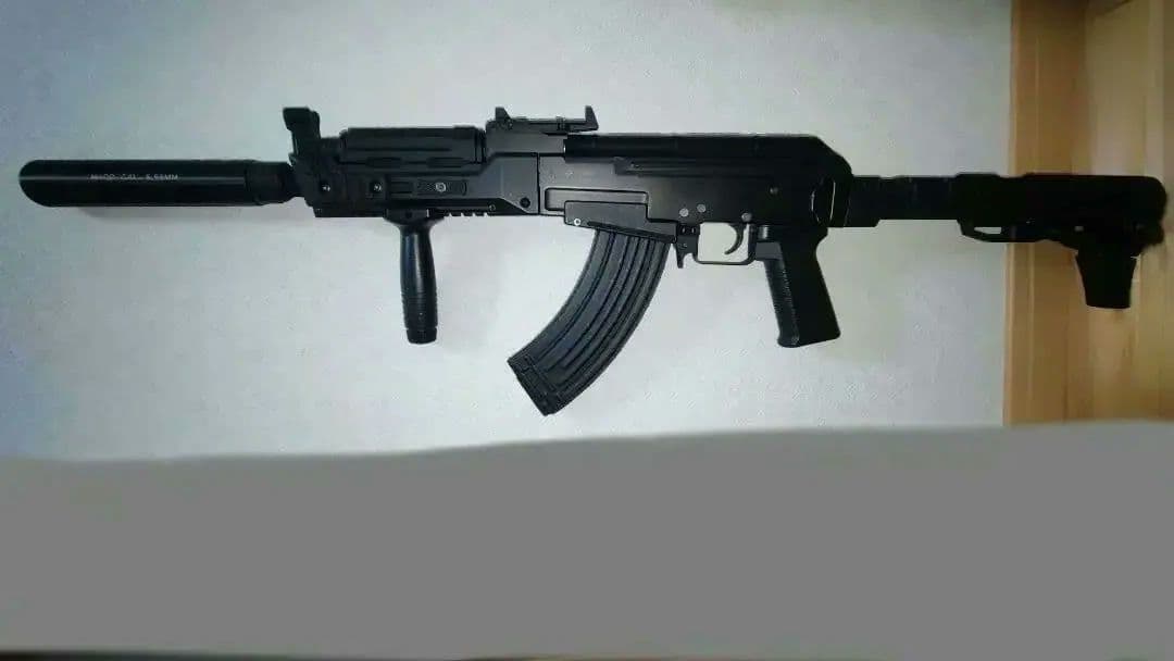 ま*。様 東京マルイ　次世代電動ガン AKストーム ブラック　サイレンサー、グリ