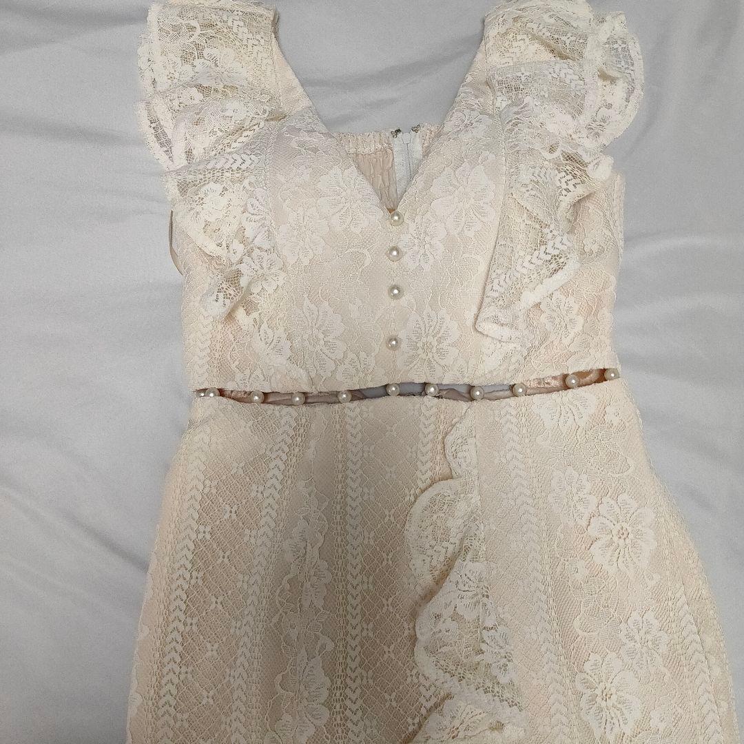 【大人可愛い♡】ROBEdeFLEURS 総レースｘパールフリルマーメイドドレス