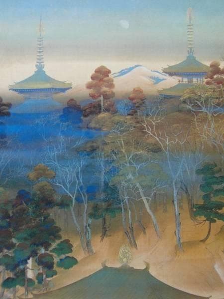 山口蓬春、浄境閑寂、豪華・希少・大判画集画、新品高級額、額装付