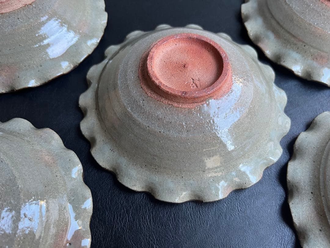 三玄窯 中里重利　絵唐津　銘々皿　輪花皿　5枚