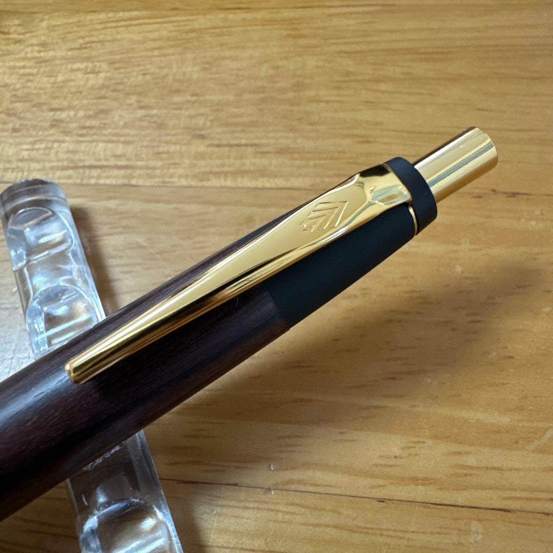 新品 野原工芸 キングウッド ボールペン スタンダード ゴールド金具 SANZO