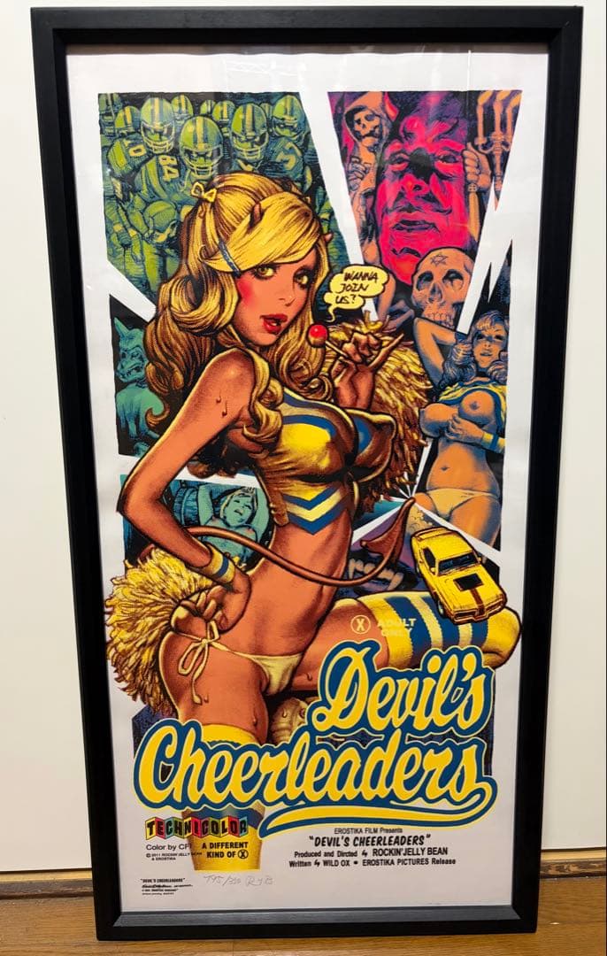 ロッキンジェリービーン デビルチアリーダー　シルクスクリーンポスター