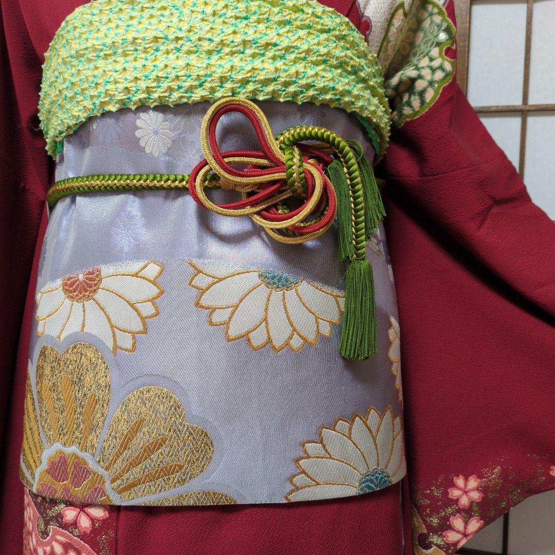 カリメルアロス身丈164センチ　振袖帯セット　正絹