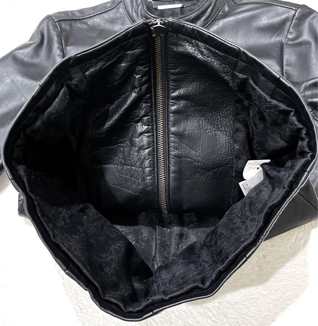 ゴスタールジフーガ 馬革 シングルライダース 総柄 裏地ペイズリー柄 サイズ44