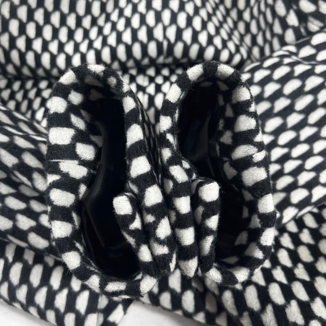 ✨極美品 マックスマーラ 白タグ 格子チェック スタンドカラーコート アルパカ混