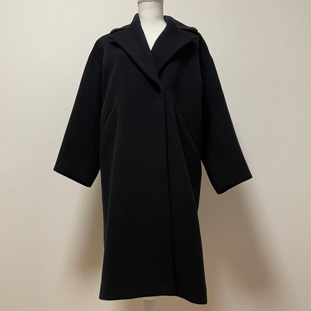 IENA　MONTECO ウールコート　チェスターコート　ダブルフェイス　黒